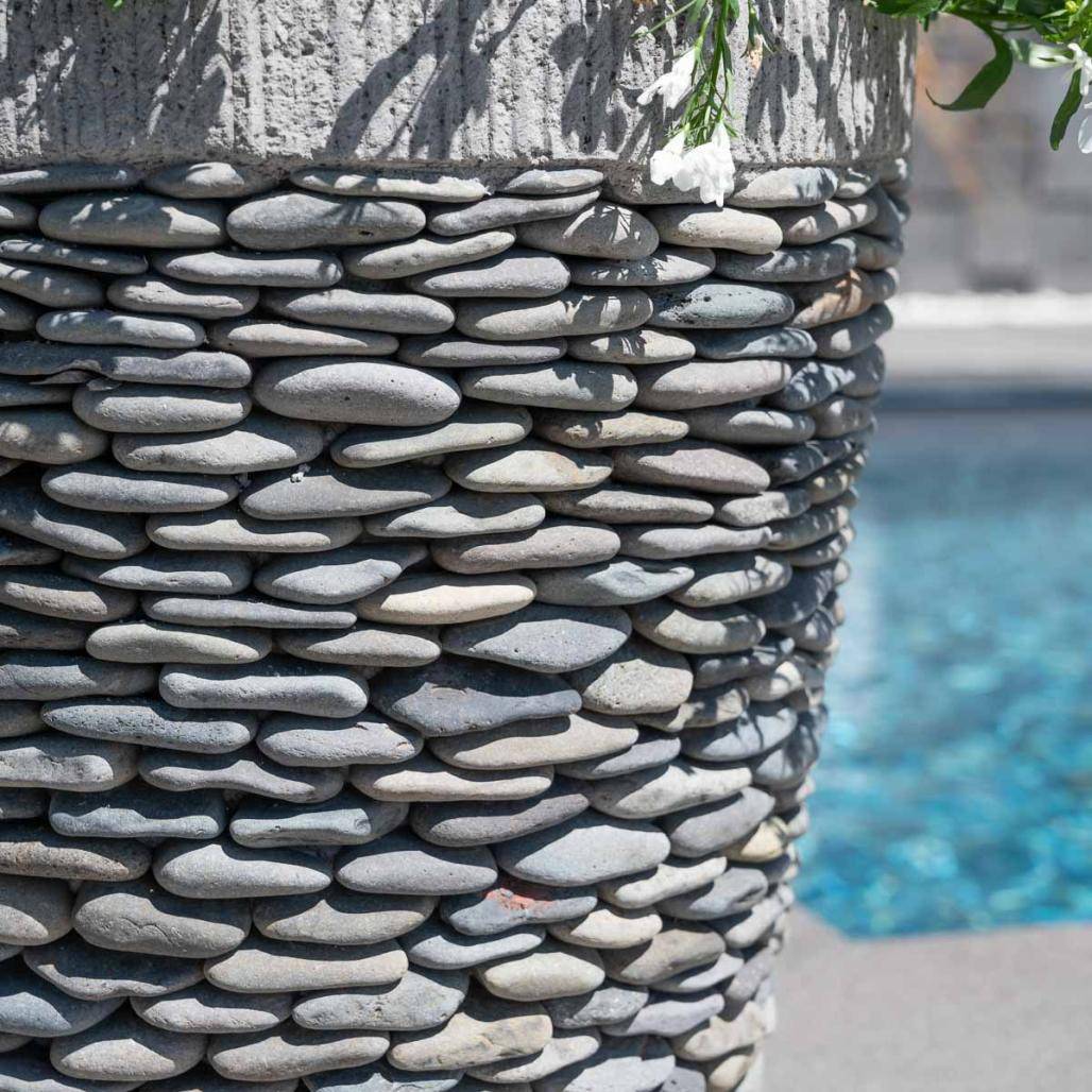Wanda COLLECTION - Pot bac jardinière conique galet 50cm - Image 3