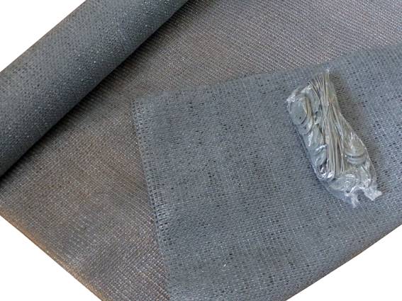 Maille Store - Brise-vue 90% - Gris clair - 190gr/m² - Kit de fixation offert - Sans Boutonnières 1m x 3m Gris Clair - Image 4