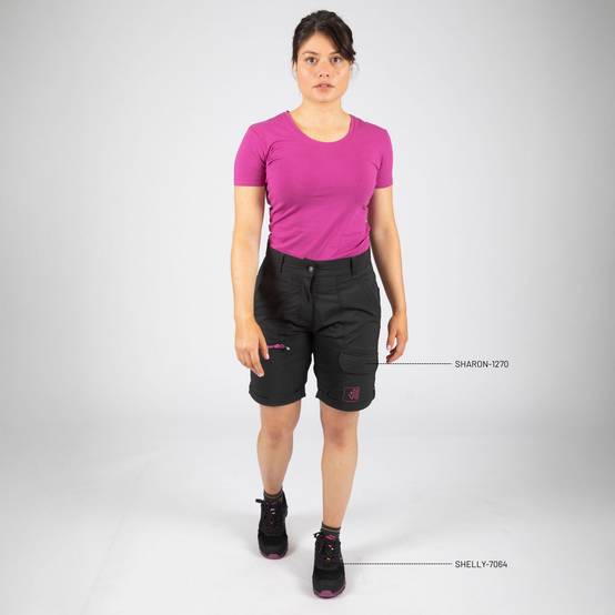 taille t50 - sharon - bermuda de travail - 1270 noir , fushia - Image 2