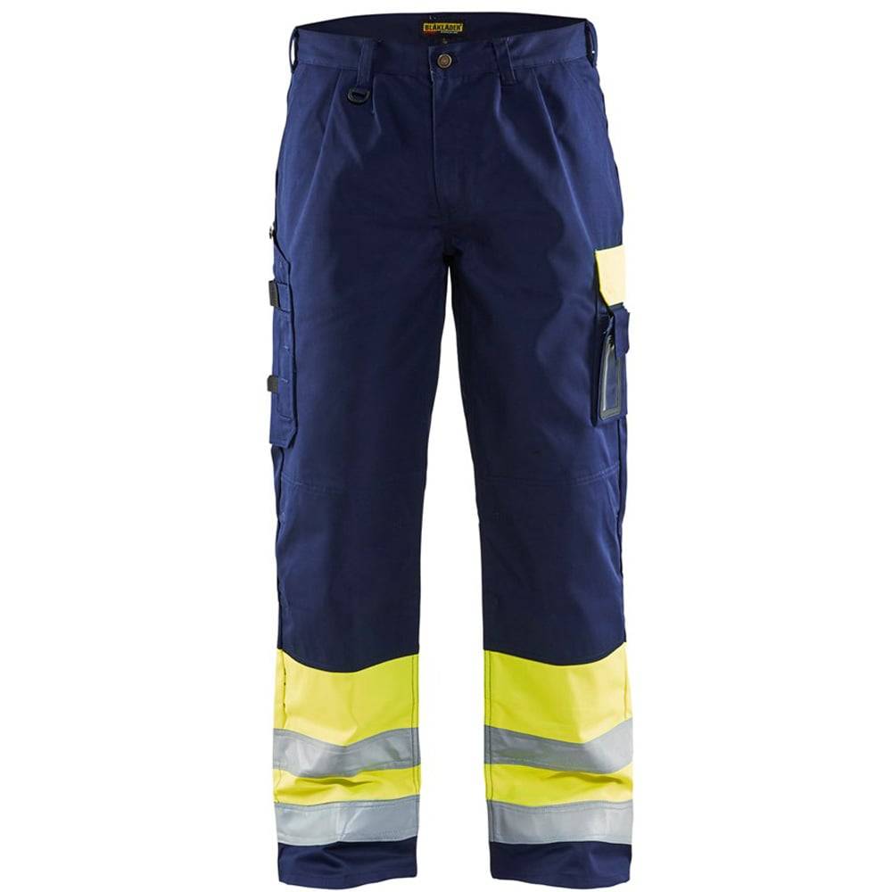 Pantalon artisan haute visibilité Jaune fluo/Marine | 158418603389 - Blaklader