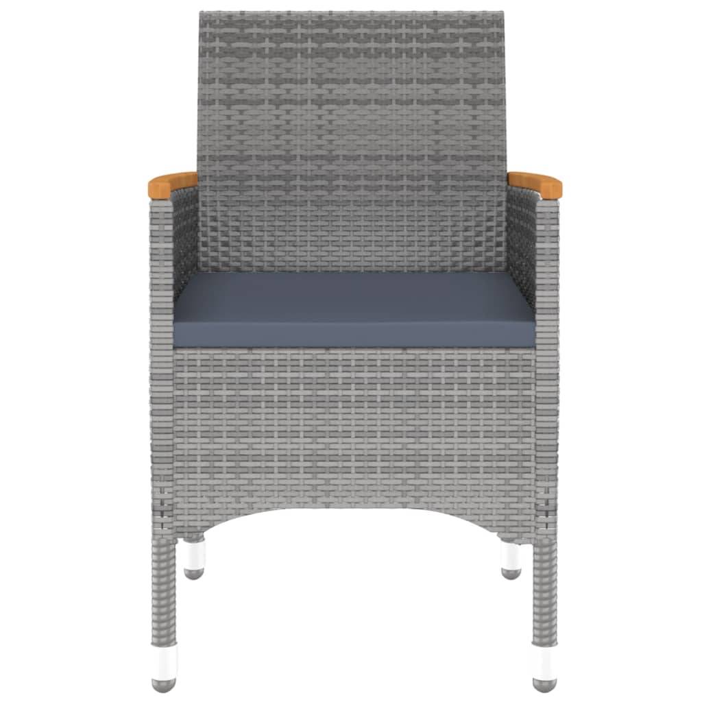 Vidaxl - Ensemble à manger de jardin 3 pcs Résine tressée Gris vidaXL 3058467 - Image 7
