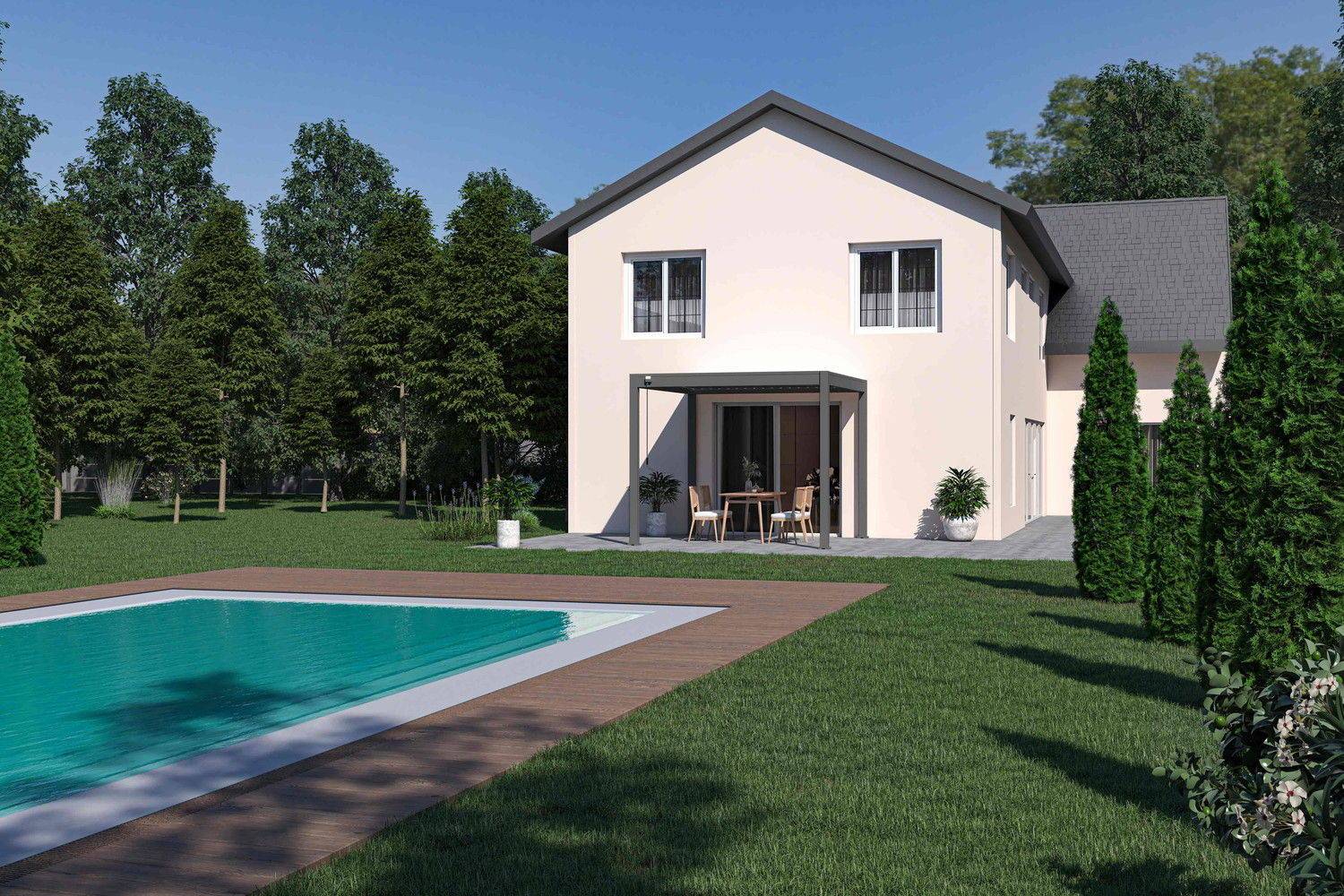Ombrea - Pergola bioclimatique autoportante anthracite - 300 x 300 x H. 258 cm Ombréa - Image 5