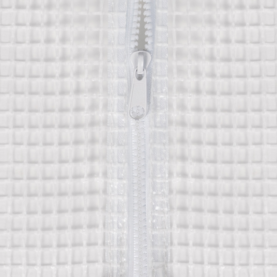 Bâche de rechange pour serre de jardin tunnel 18m² 6 x 3 x 2 m anti-UV avec porte et fenêtres CRIMÉE blanche - Image 6