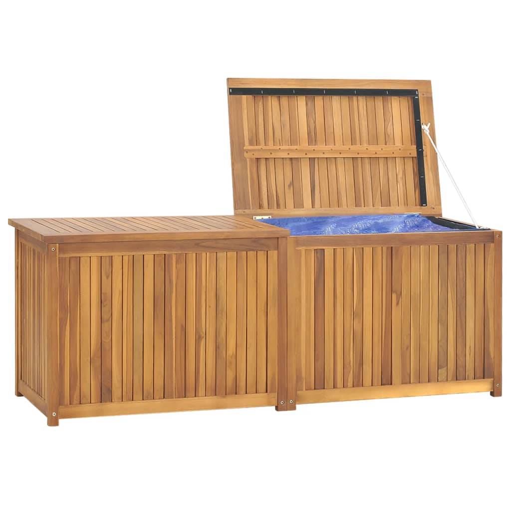Helloshop26 - Boîte coffre de jardin 150 x 50 x 55 cm bois massif de teck - Image 5