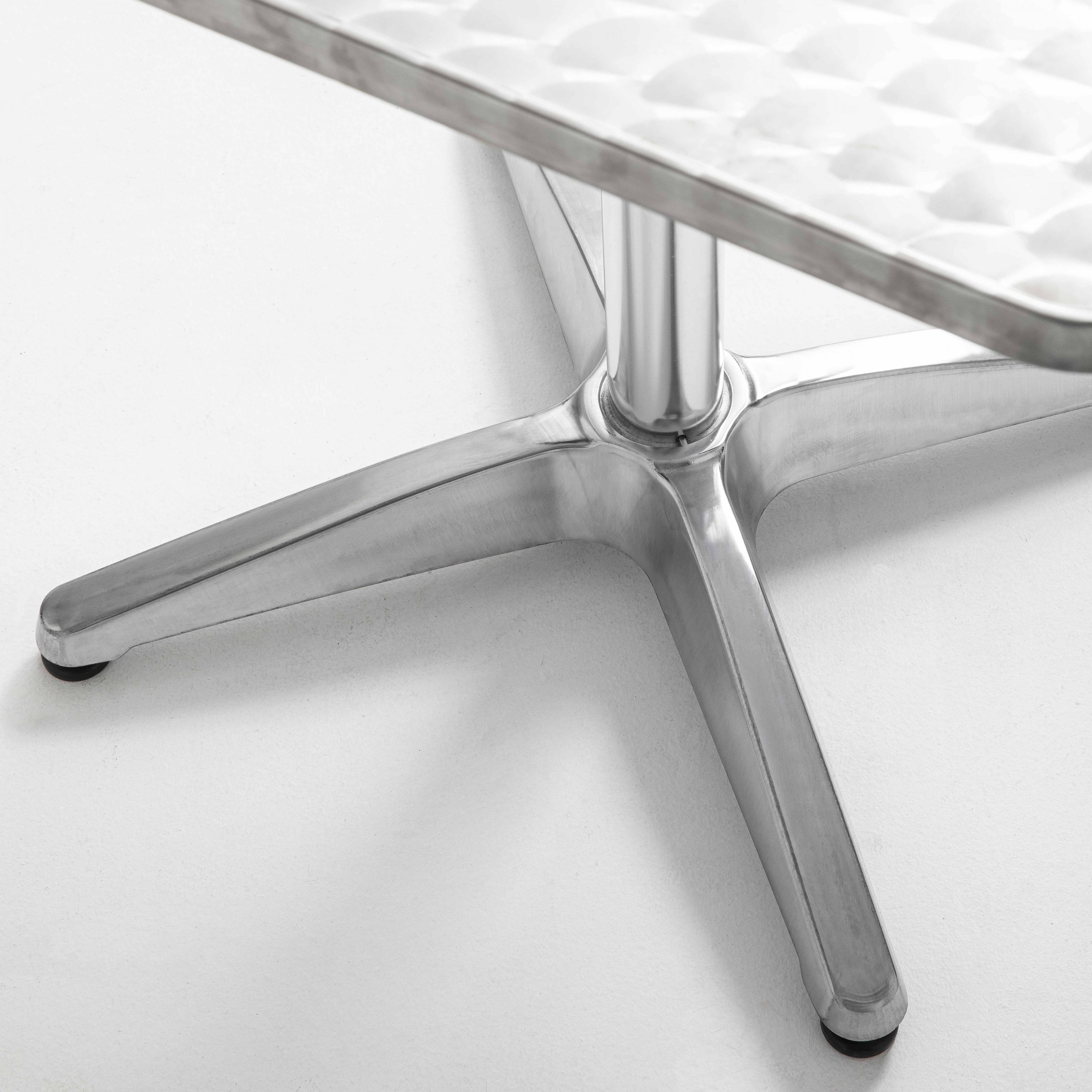 Oviala - Table carrée en aluminium gris Brixton - Oviala - Image 5
