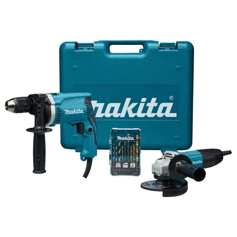Makita - Pack Perceuse à percussion HP1631 (710W) + Meuleuse GA5030R (125mm) MAKITA DK0050X1 en coffret Makita - Image 1