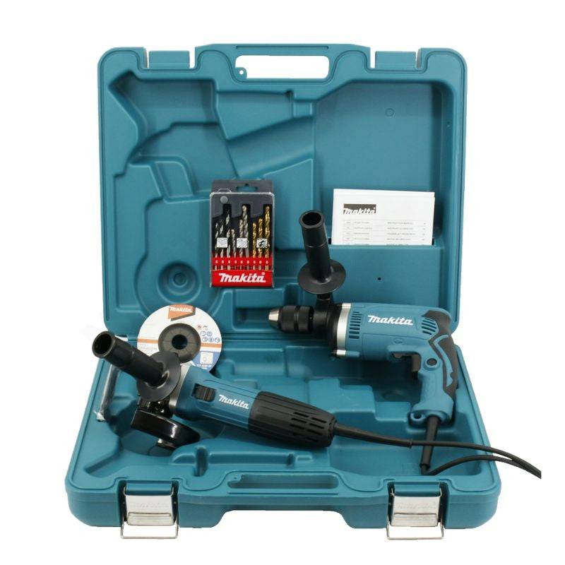 Makita - Pack Perceuse à percussion HP1631 (710W) + Meuleuse GA5030R (125mm) MAKITA DK0050X1 en coffret Makita - Image 5