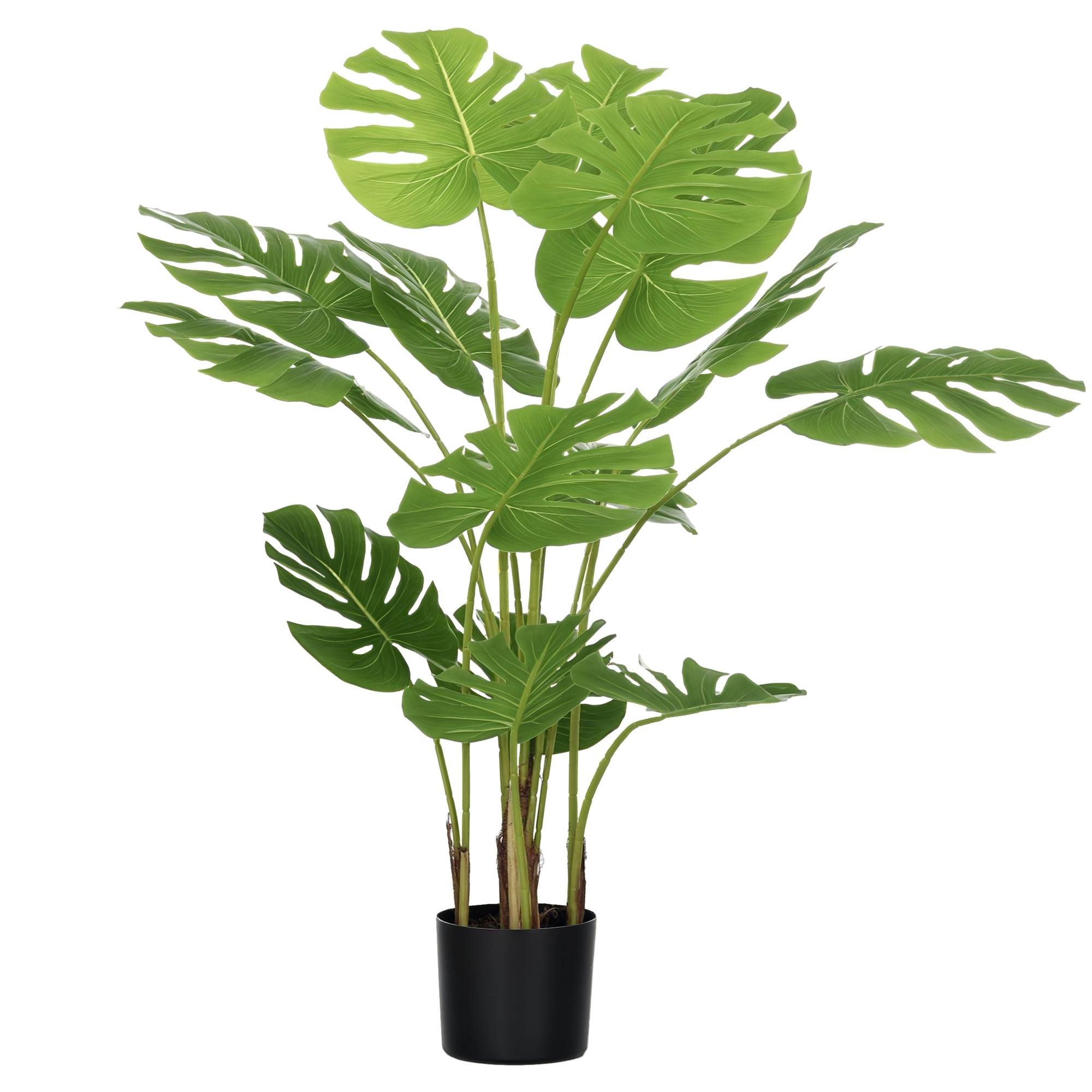 Monstera artificiel plastique intérieur design contemporain 120 cm vert - ComfortXL Outdoor Living - Image 1