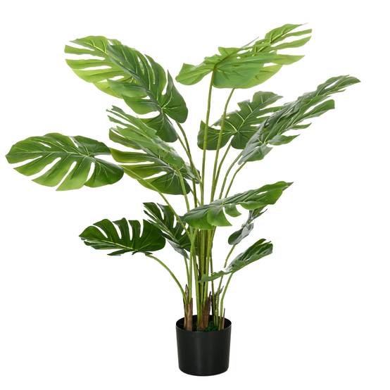 Monstera artificiel plastique intérieur design contemporain 120 cm vert - ComfortXL Outdoor Living - Image 2
