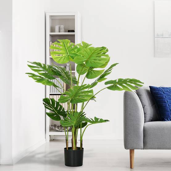 Monstera artificiel plastique intérieur design contemporain 120 cm vert - ComfortXL Outdoor Living - Image 6