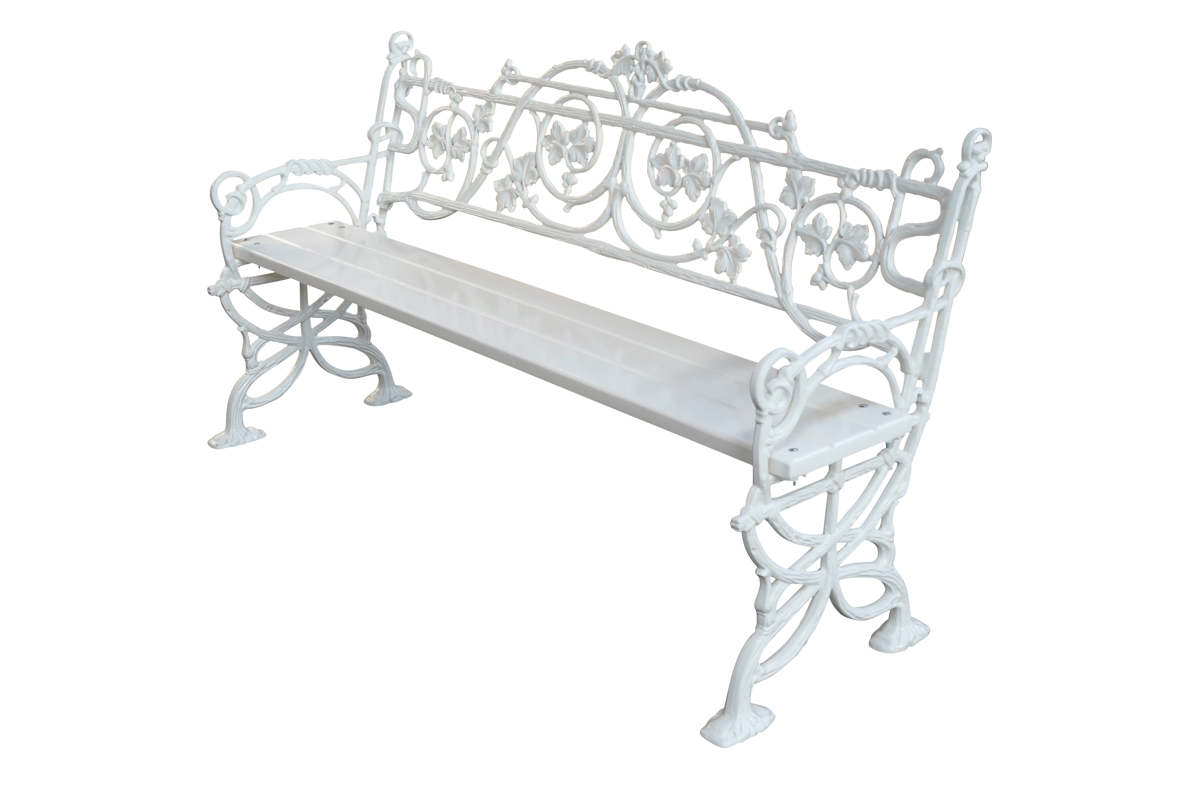 Banquette en aluminium DOMMARTIN Lierre, 145cm blanc - Image 2