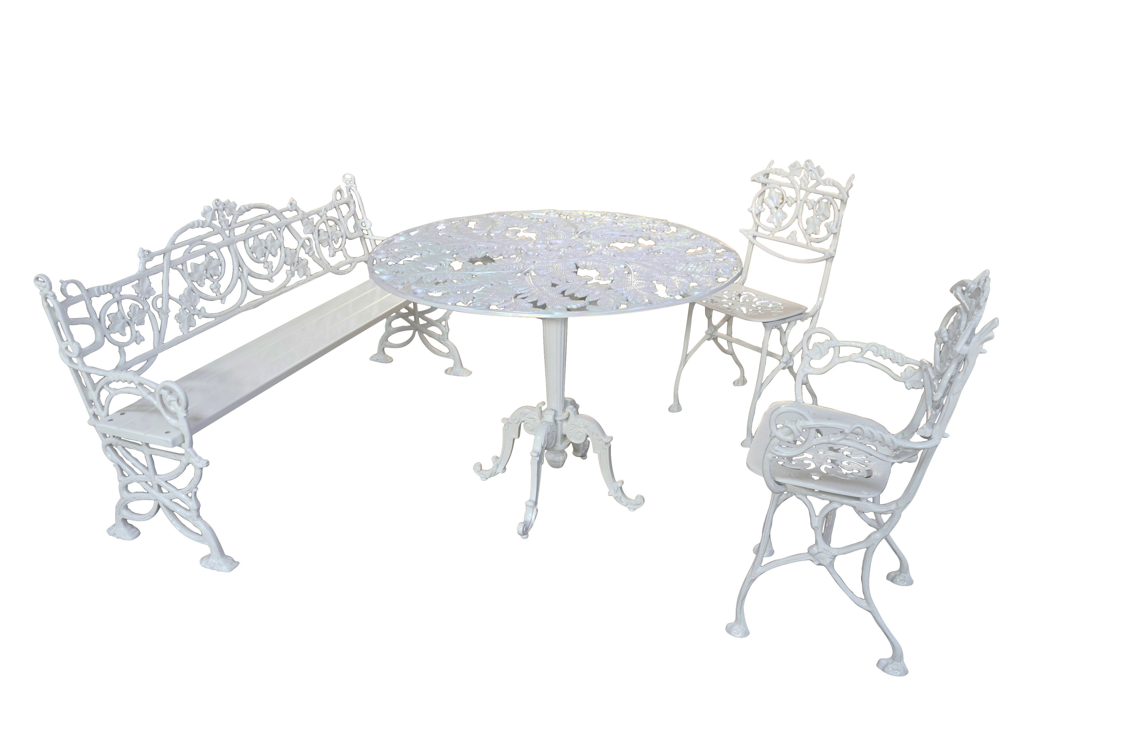 Banquette en aluminium DOMMARTIN Lierre, 145cm blanc - Image 3