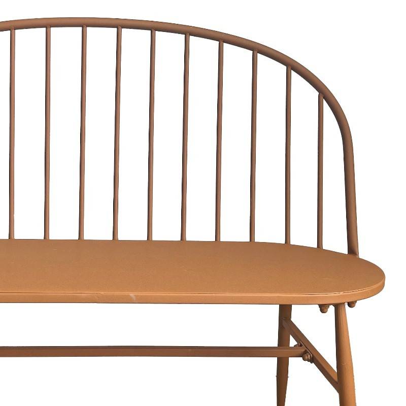 La Grande Prairie - Banc de jardin fer rouille Love 100x50x86cm - Image 3