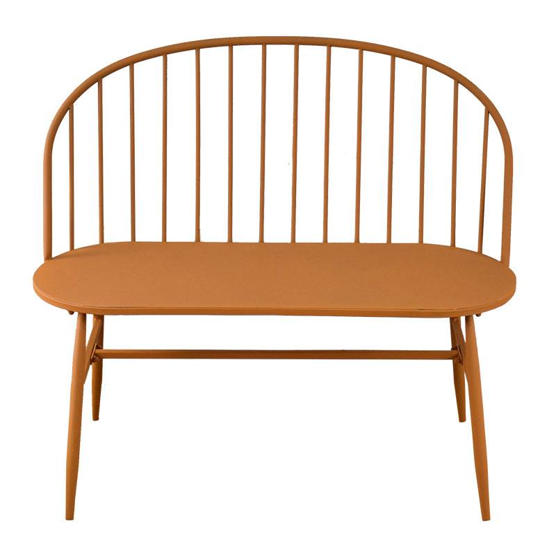 La Grande Prairie - Banc de jardin fer rouille Love 100x50x86cm - Image 2