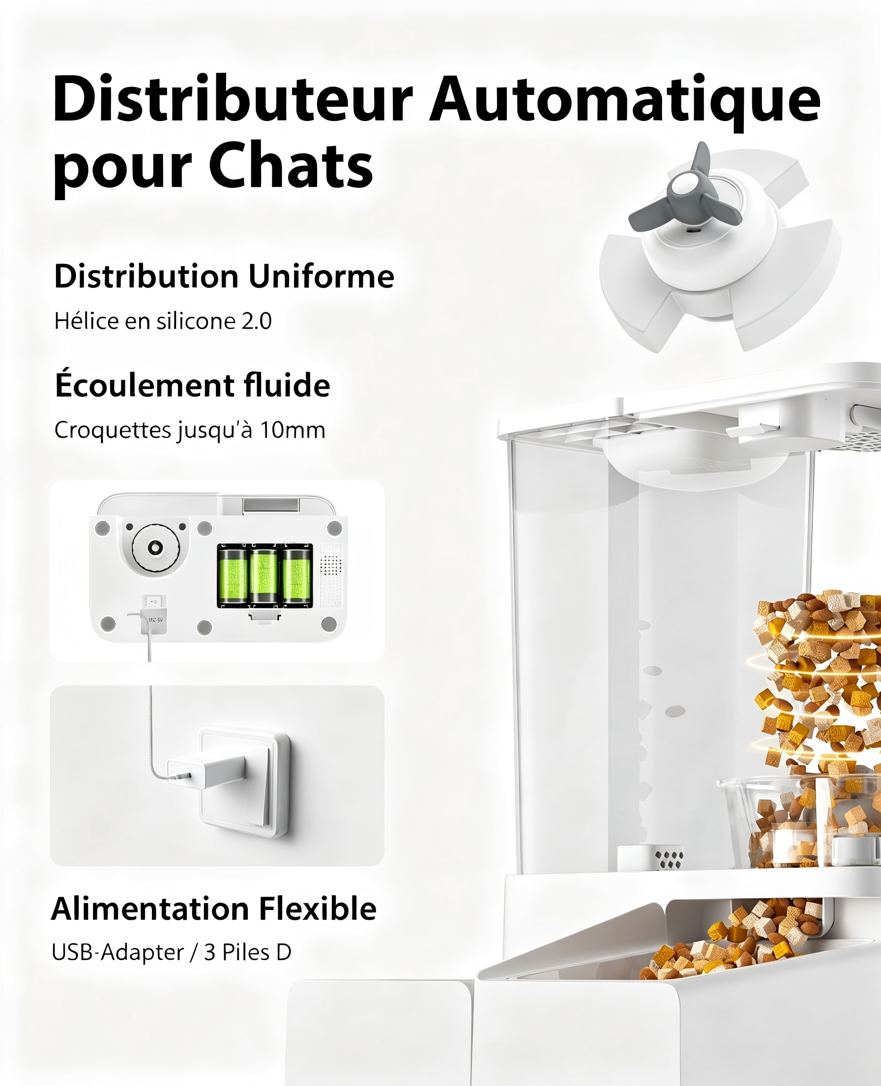 Sans Marque - Bouteille automatique pour nourriture et eau pour chat DUDUPET - Image 3