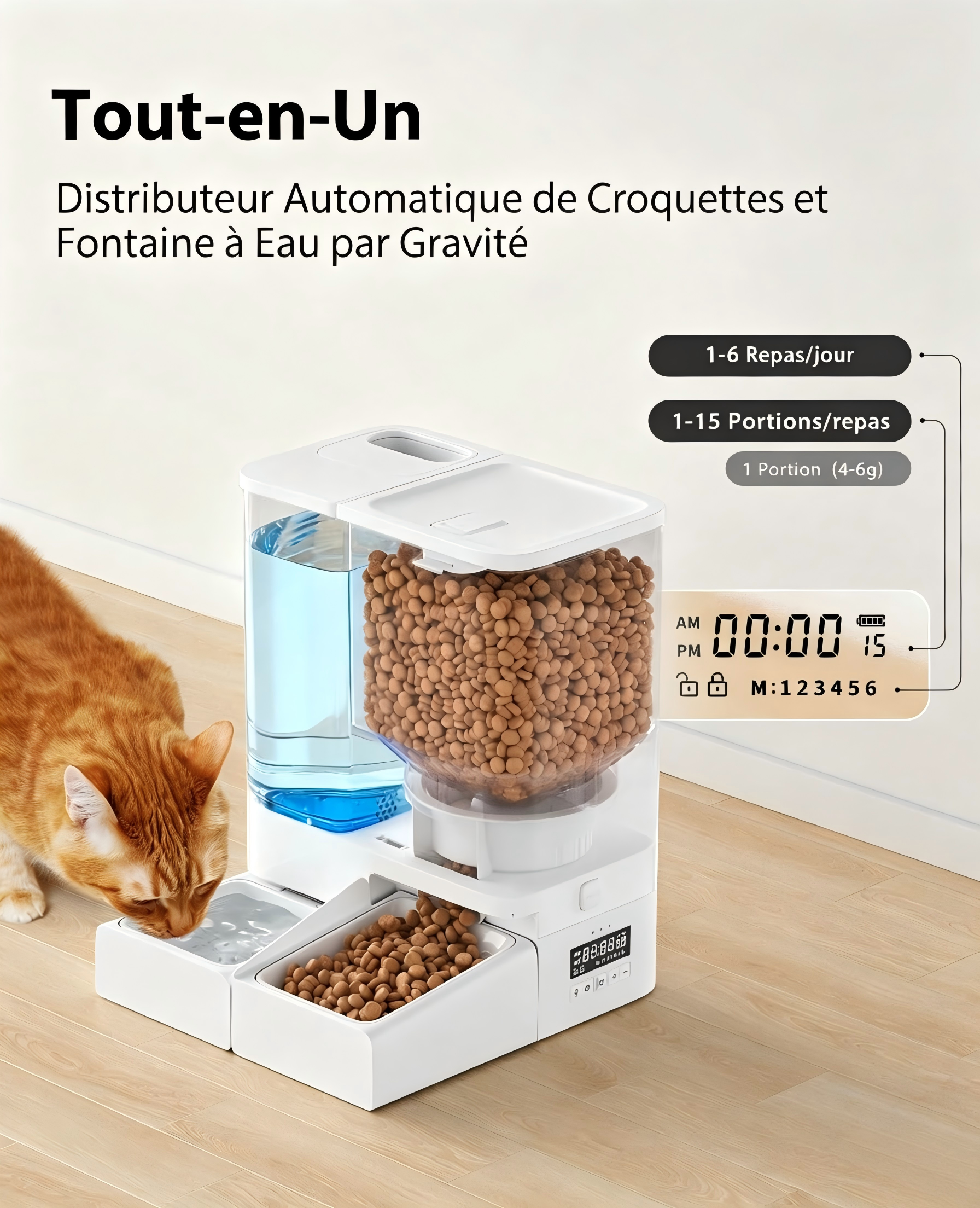 Sans Marque - Bouteille automatique pour nourriture et eau pour chat DUDUPET - Image 2