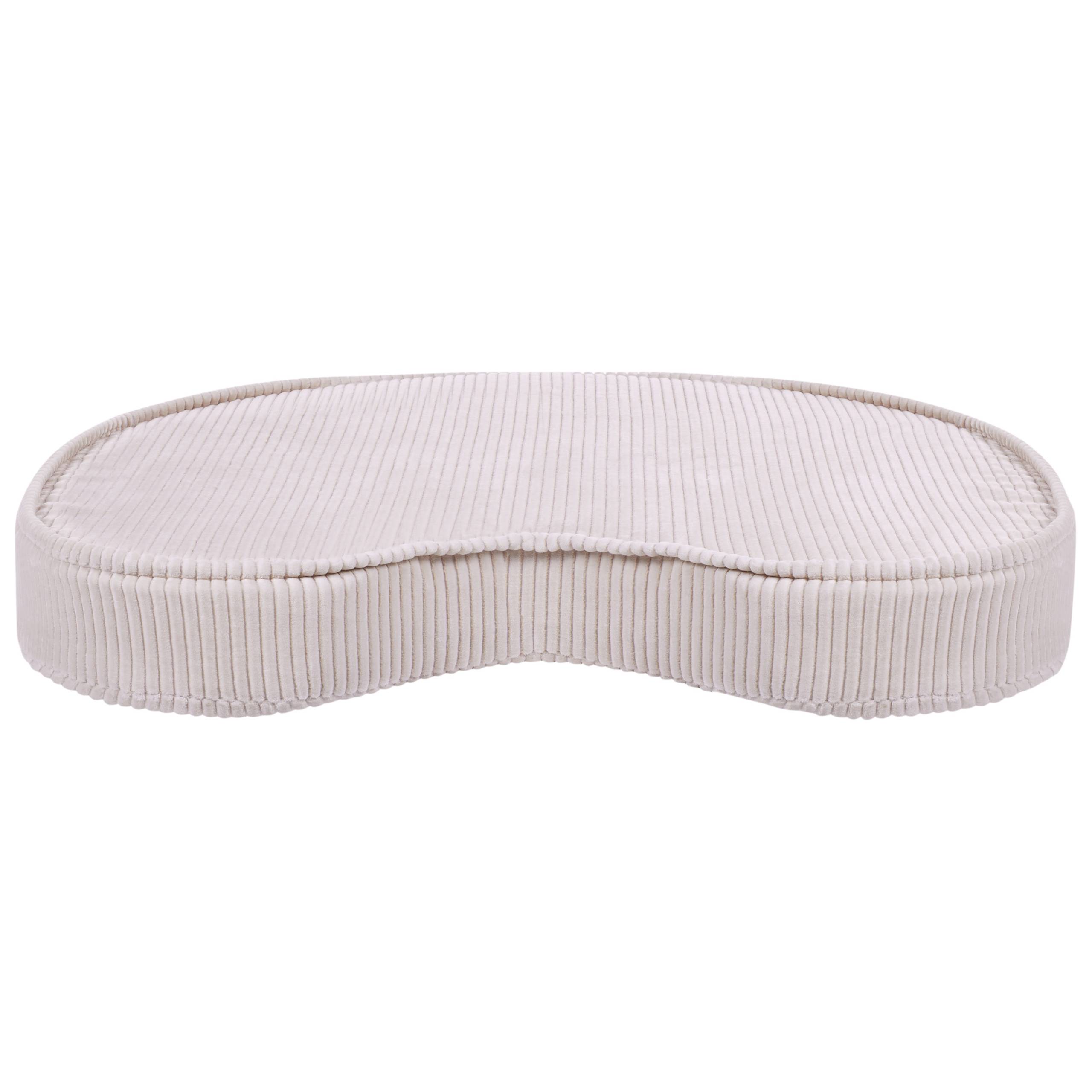Beliani - Coussin de sol Velours Beige clair NILI - 40x25x10- Beliani - Image 7
