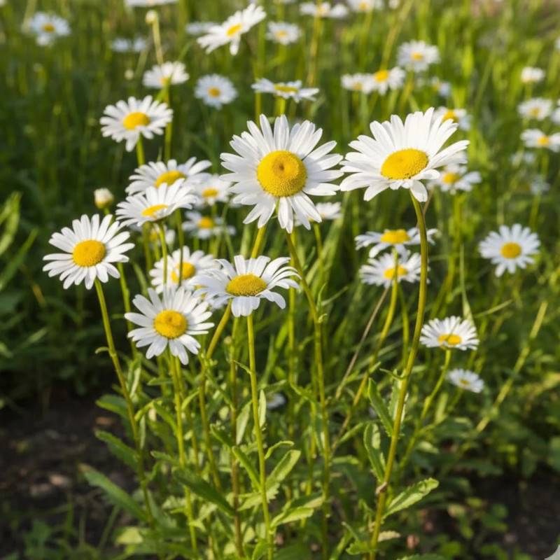 Marguerite d'été Maikönigin à fleurs Blanche/ - feuillage Caduc - Godet - 5/20 cm