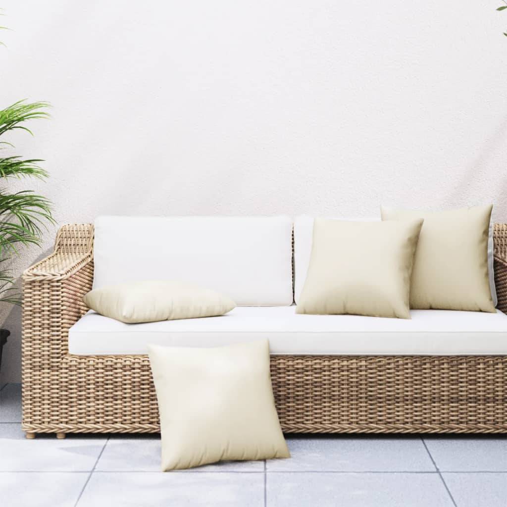 Coussins d'extérieur polyester crème 50 x 50 cm - PANGIVO - Image 1
