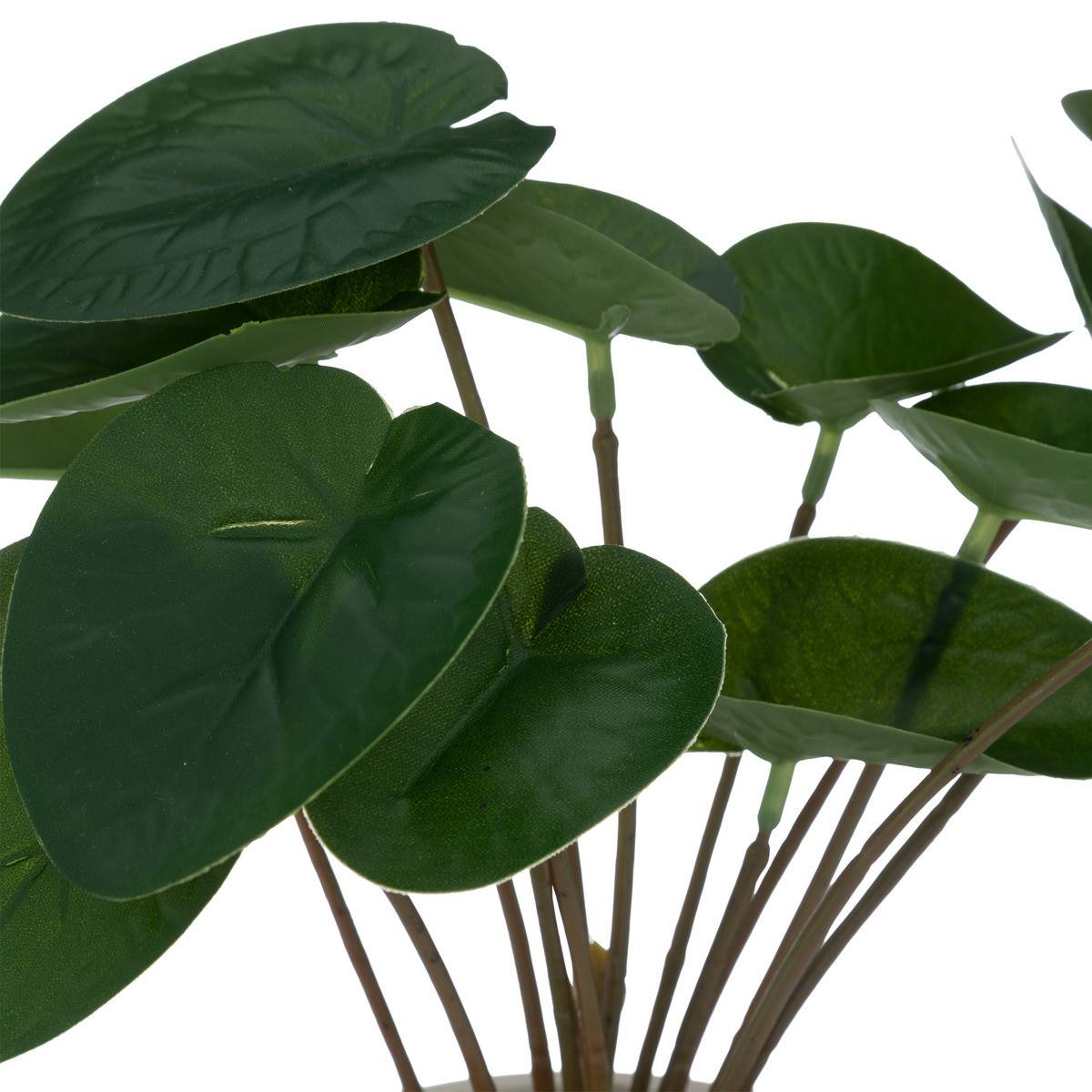 Plante artificielle pot en céramique Pêche et Bambou H 26 cm - Image 2