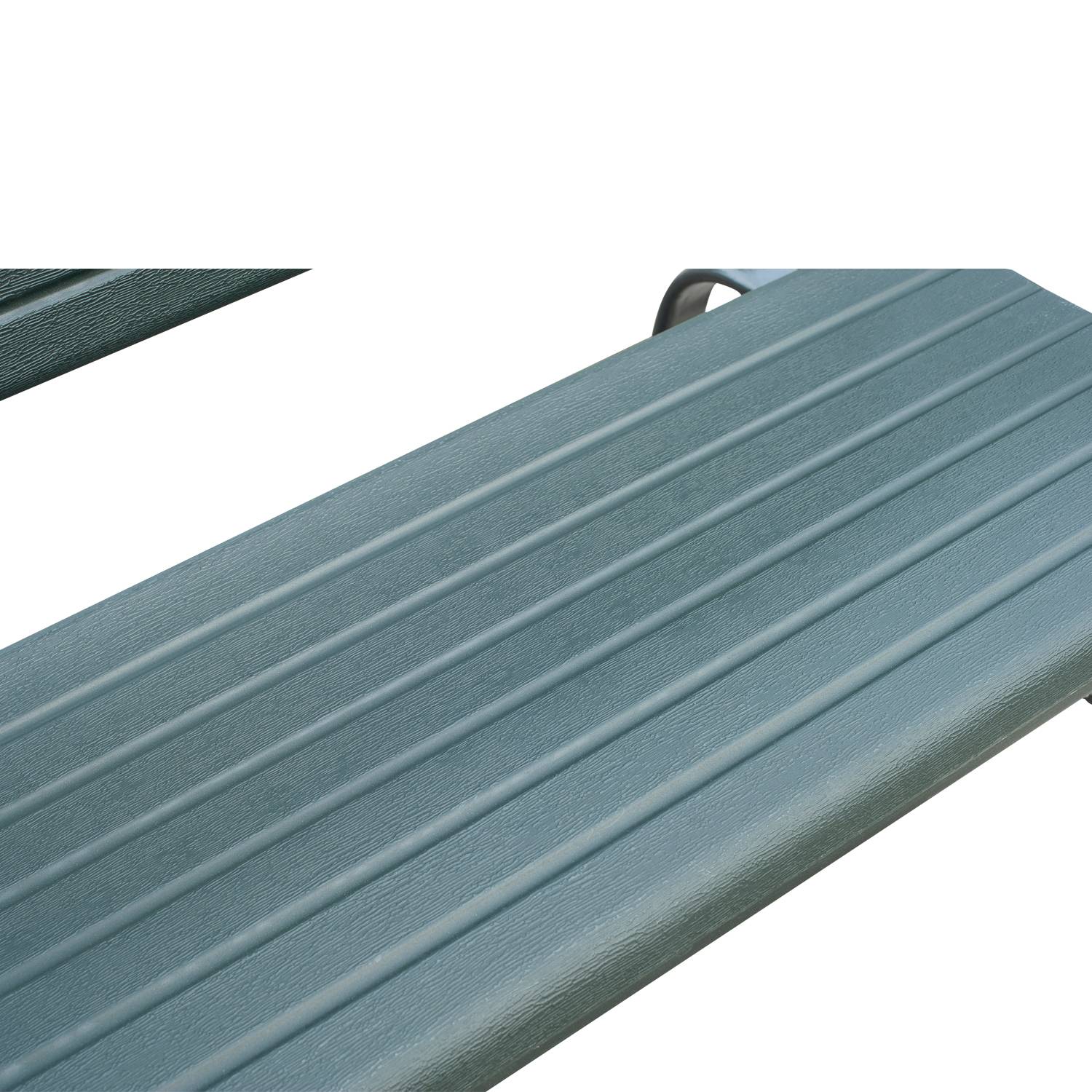 Outsunny - Banc à bascule de jardin 2 places - accoudoirs, assise, dossier ergonomique - métal époxy HDPE effet grain bois vert fougère - Outsunny - Image 7