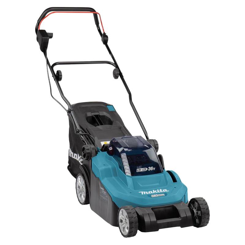 Tondeuse à gazon 36V(2x18V LXT) 900W - largeur de coupe 38 cm - MAKITA - avec 2 batteries 18V 4,0 Ah - chargeur double - DLM382CM2 - Image 2