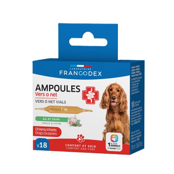 Francodex - Ampoules Vers O Net 18 x 1 ml pour chiots et chiens - Image 1