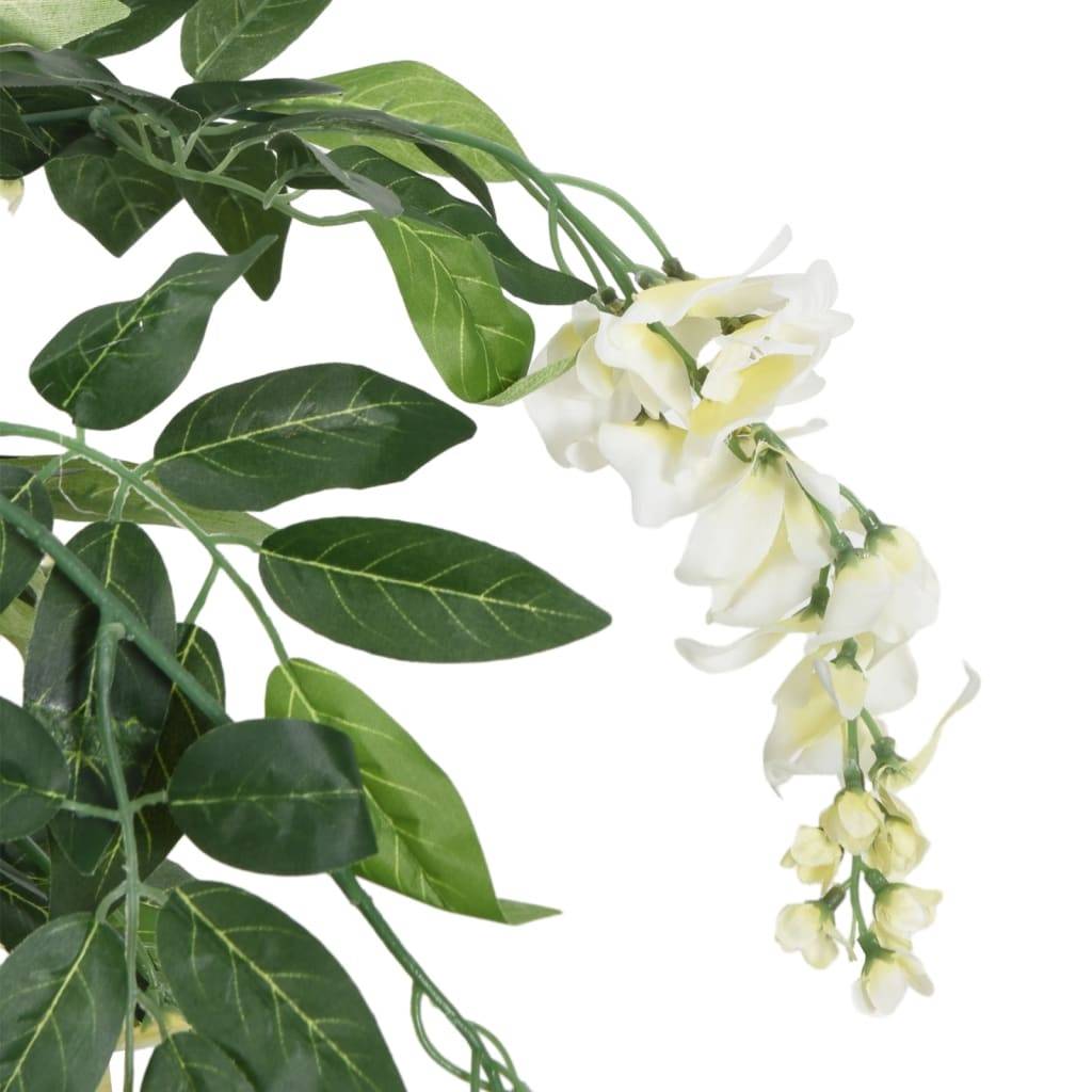 Glycine artificielle bois vert et blanc 150 cm - PANGIVO - Image 3