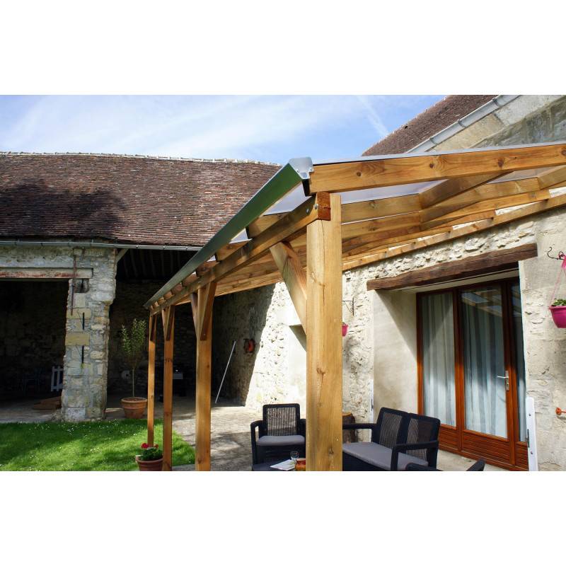 Chalet et jardin - Toit Couv'terrasse bois 3x3m - avec toit - Image 6