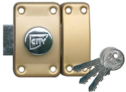 Verrou ISEO City 25 double cylindre - Cylindre 45 mm - Sur variure NV 05 - 10020452V05