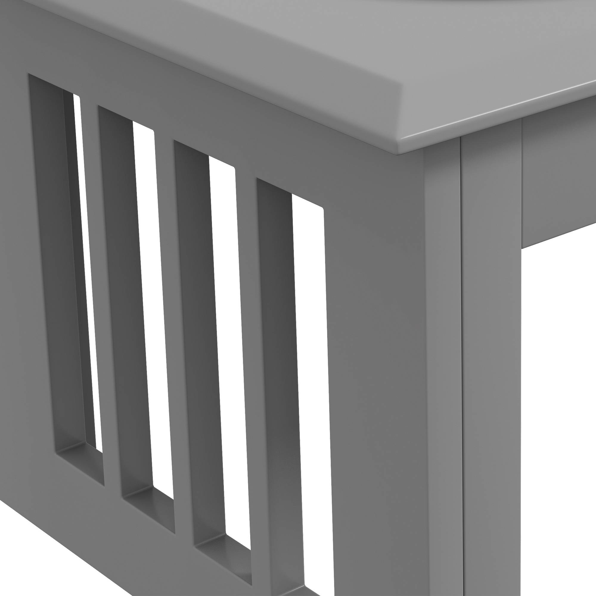 ComfortXL - Station repas surélevée chien MDF acier inoxydable gris 58,4 x 30,5 x 25,4 cm double gamelle hygiénique - Image 9