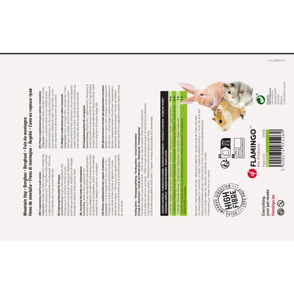Foin aux fleurs de pissenlit et soucis 500 g pour rongeurs - Image 3