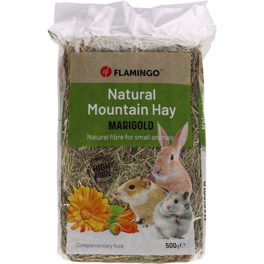 Foin aux fleurs de pissenlit et soucis 500 g pour rongeurs - Image 1