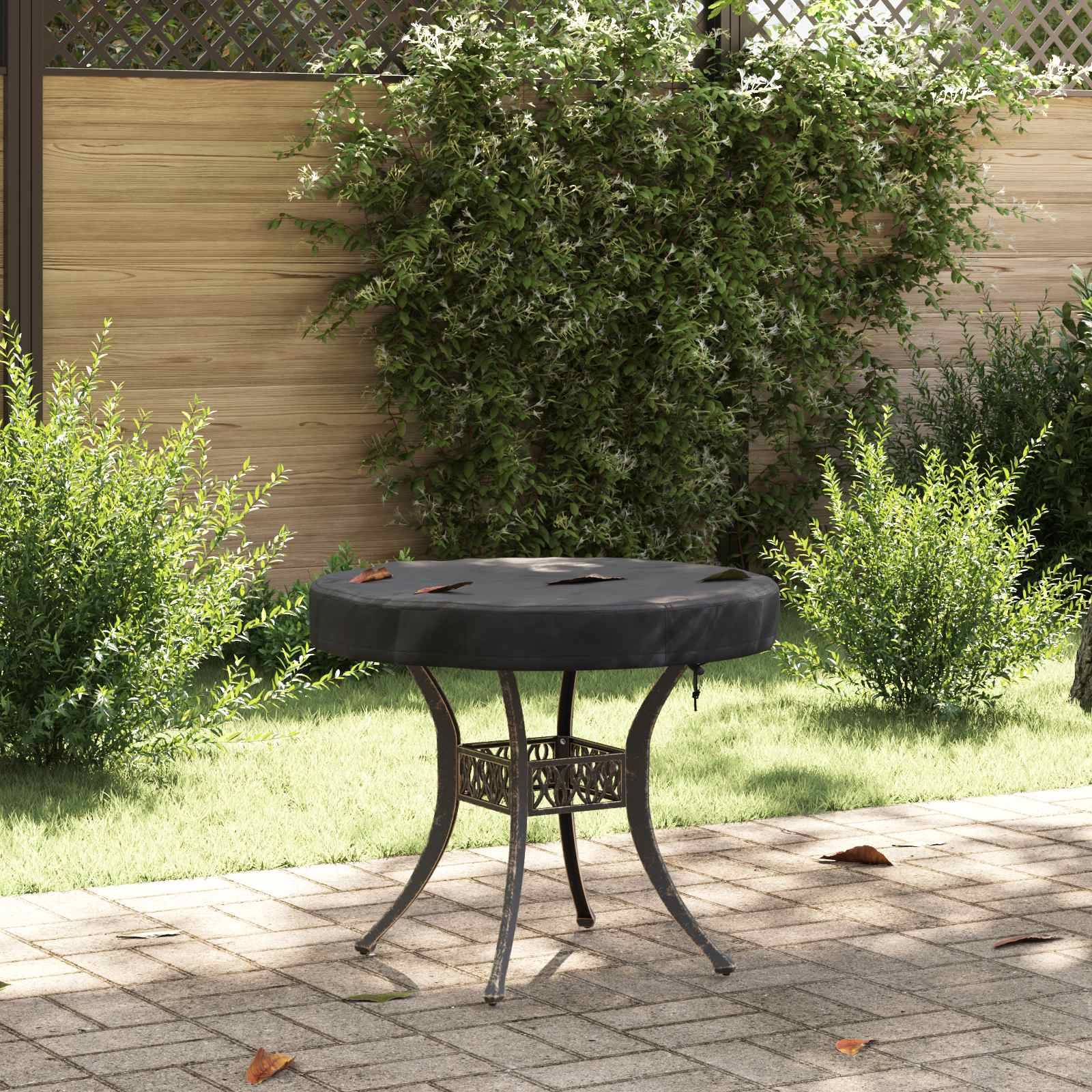 Housse de table tissu Oxford noir 62 x 62 x 10 cm, Poids:0.22kg - PANGIVO - Image 1