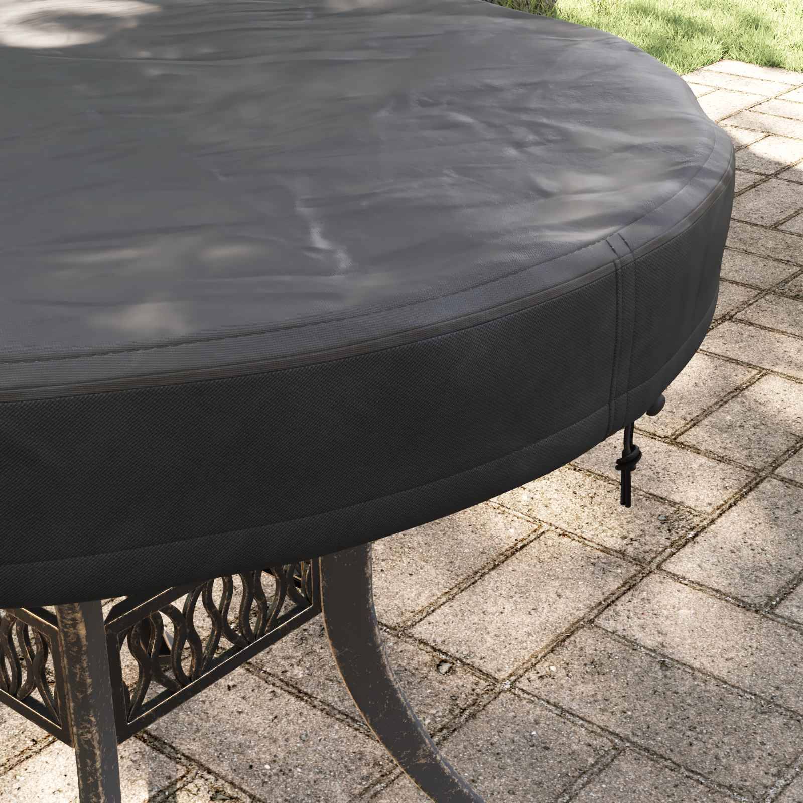 Housse de table tissu Oxford noir 62 x 62 x 10 cm, Poids:0.22kg - PANGIVO - Image 4