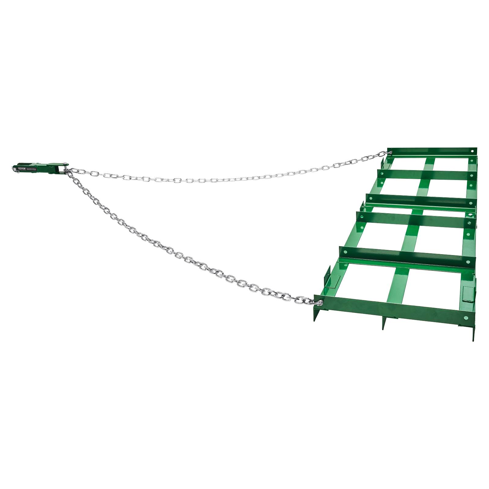 Vevor - VEVOR Herse traînée 1830x500mm, niveleuse allée, barres, chaîne, tracteur pelouse. - Image 9