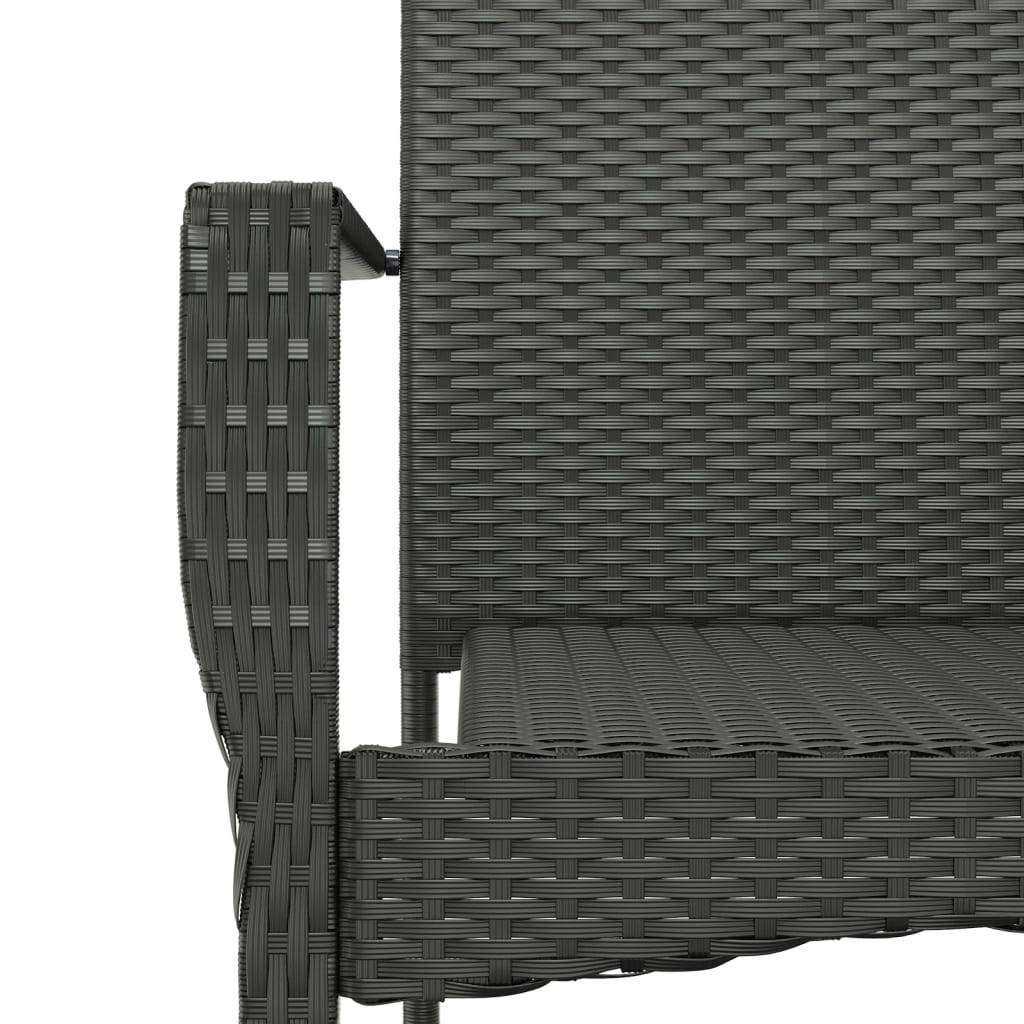 Vidaxl - Ensemble à manger de jardin coussins 7pcs Noir Résine tressée vidaXL 3184991 - Image 4
