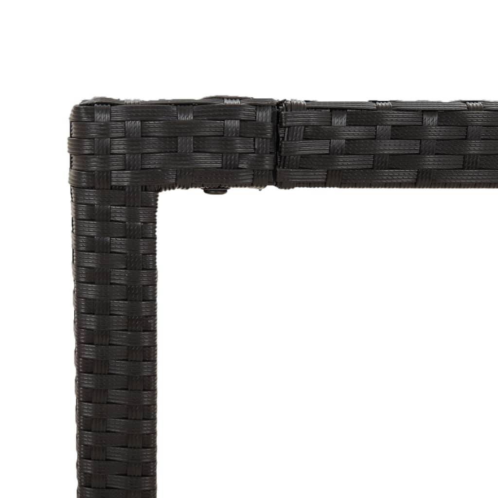 Vidaxl - Ensemble à manger de jardin coussins 7pcs Noir Résine tressée vidaXL 3184991 - Image 5