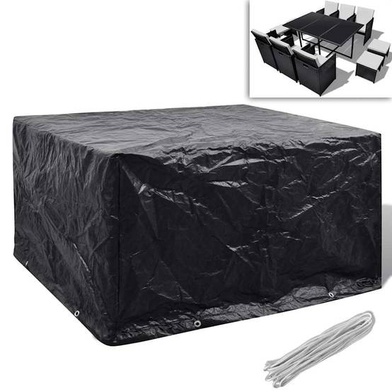 Housse de protection | Couvercle de protection | Housse de salon de jardin 8 œillets 172 x 113 x 73 cm Maison Chic - Image 2