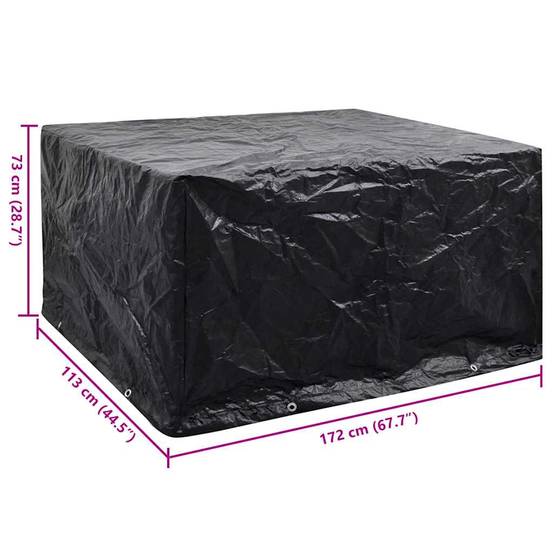 Housse de protection | Couvercle de protection | Housse de salon de jardin 8 œillets 172 x 113 x 73 cm Maison Chic - Image 6