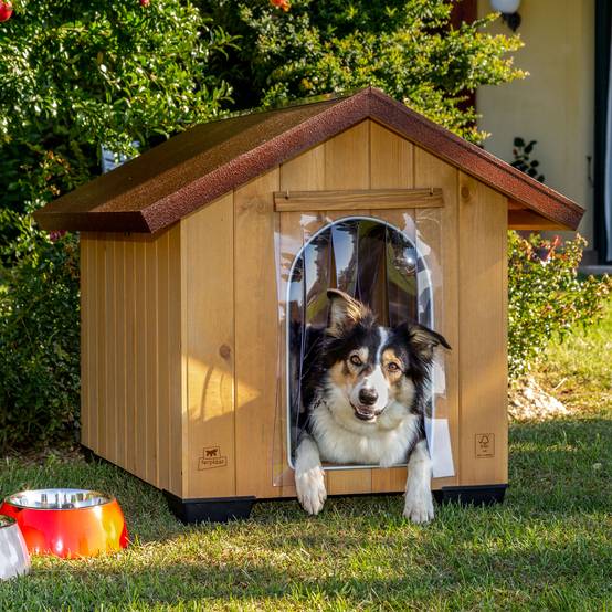 Ferplast - Ferplast Porte pour niche pour chiens modèle DOMUS LARGE, BAITA 80 et CANADA 4, porte pour niches d'extérieur, PVC transparent, anti-pluie, vent, - Image 3