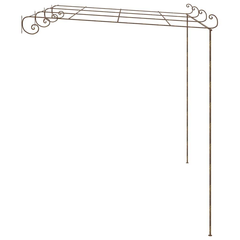 ComfortXL - Pergola de Jardin Fer Forgé Ornementale Tonnelle Rosiers Terrasse 4x3m Brun - ComfortXL Outdoor Living - Image 3