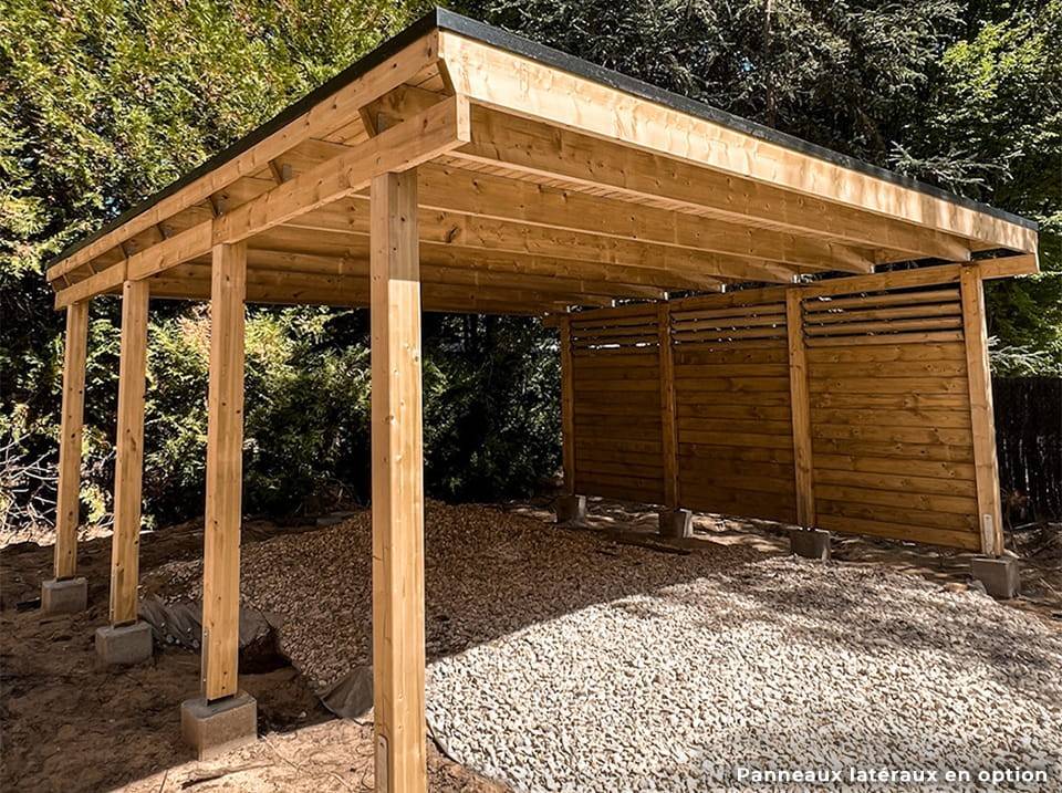 Carport Bois 2 Voitures 558x555cm - Image 8