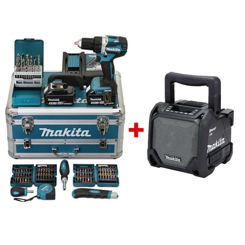 Makita - Perceuse visseuse MAKITA LXT DDF484RTX6 avec accessoires + Enceinte DMR202B Makita - Image 1
