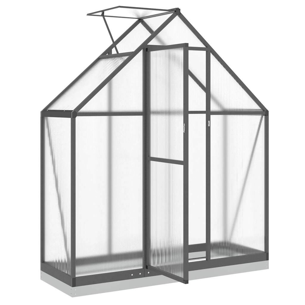 Serre de jardin 0.98m² - Serre de culture avec cadre de base anthracite 169x58x202 cm aluminium MAISON CHIC - Image 6