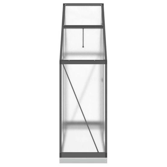 Serre de jardin 0.98m² - Serre de culture avec cadre de base anthracite 169x58x202 cm aluminium MAISON CHIC - Image 4