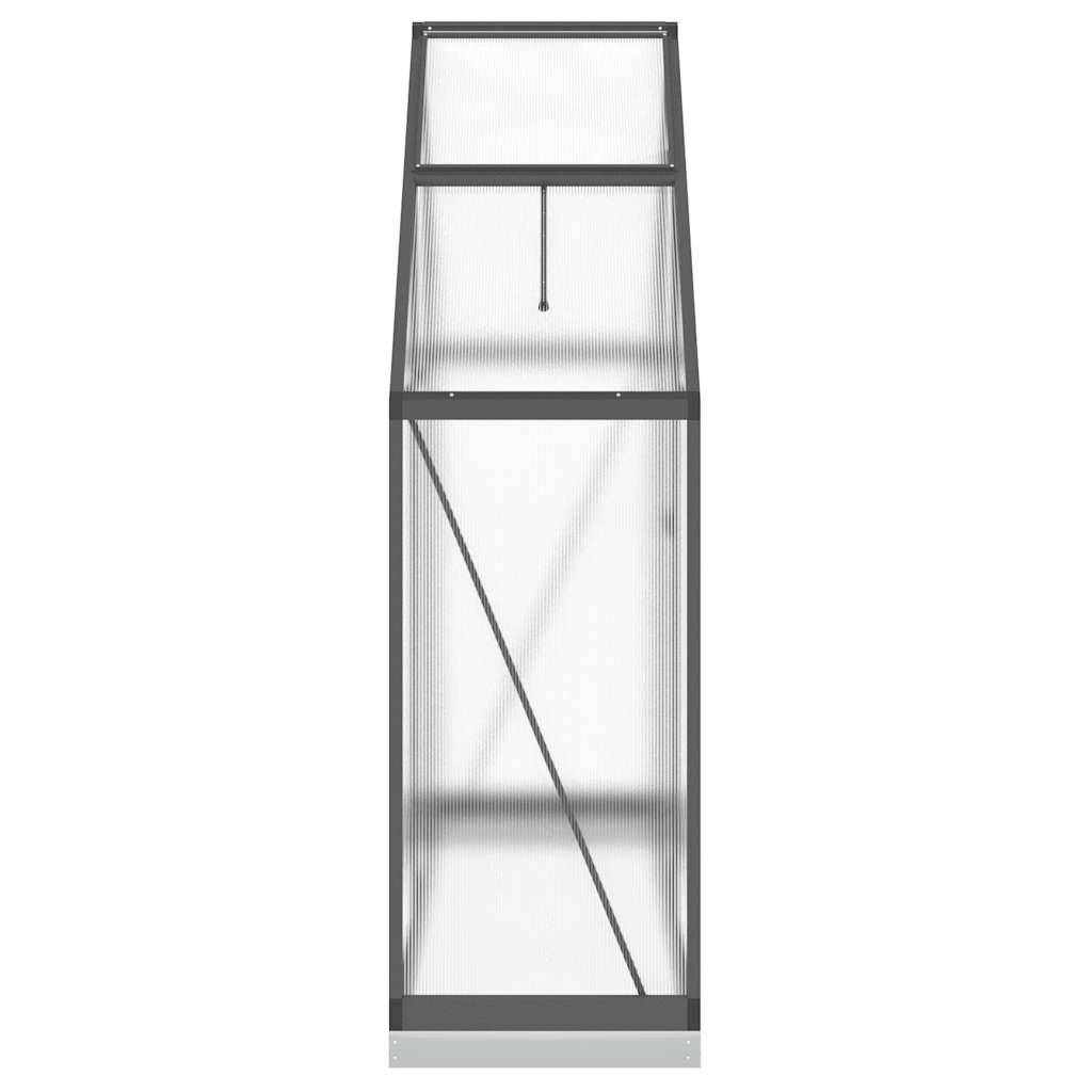 Serre de jardin 0.98m² - Serre de culture avec cadre de base anthracite 169x58x202 cm aluminium MAISON CHIC - Image 4