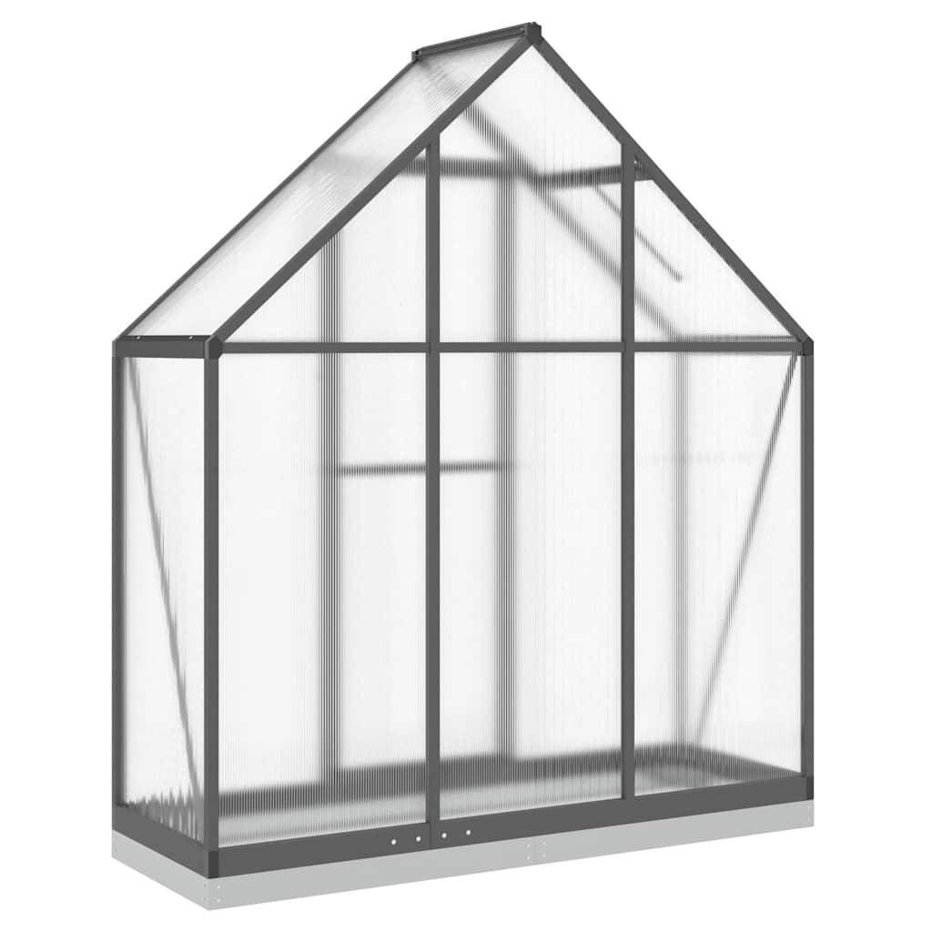 Serre de jardin 0.98m² - Serre de culture avec cadre de base anthracite 169x58x202 cm aluminium MAISON CHIC - Image 5