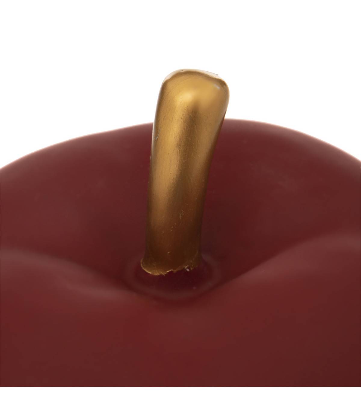 Pomme décorative en Céramique Rouge  D. 12,5 x H. 13 cm - Image 2