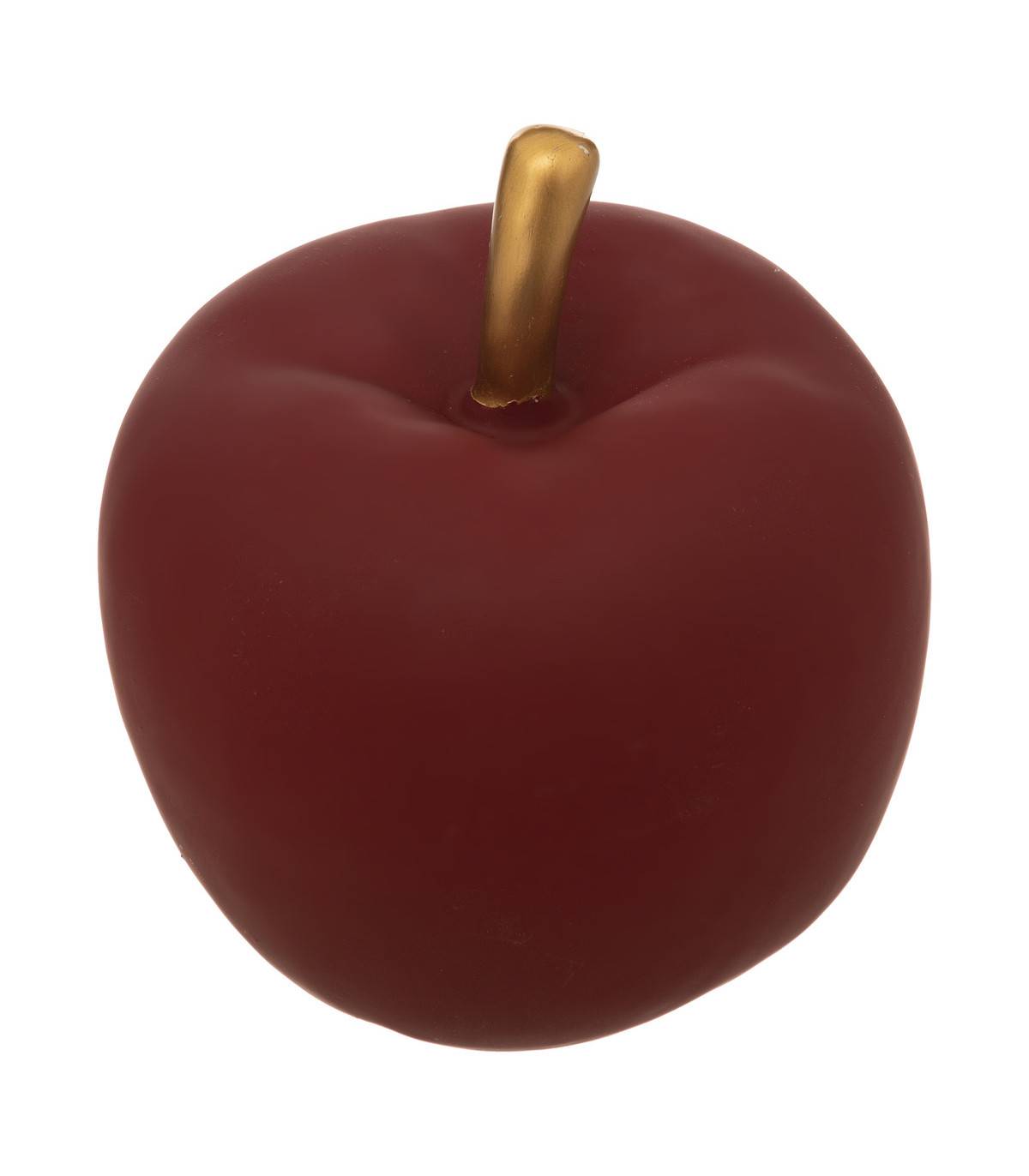 Pomme décorative en Céramique Rouge  D. 12,5 x H. 13 cm - Image 1